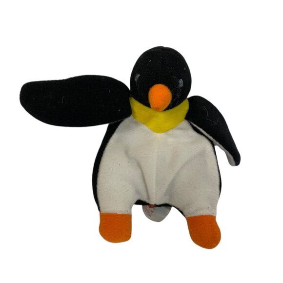 Vintage 1996 Ty Beanie Baby Waddle Penguin %"Black White Plush Toy - Picture 1 of 4